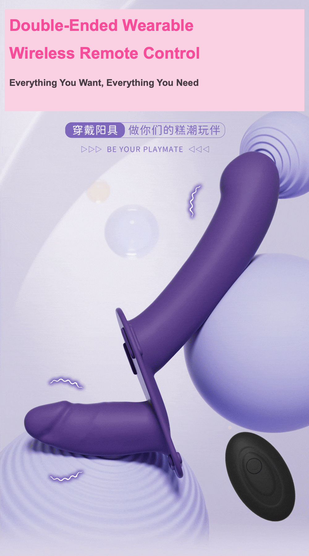 SANSUNNY Dual Head Rechargeable Personal Massager – 10 Vibration Modes Waterproof Wellness Device