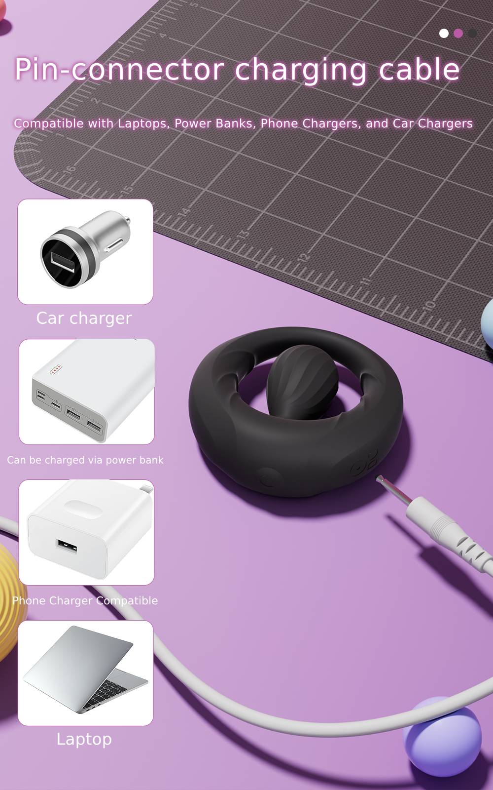 Dual-Ring Vibrating Cock Ring for Couples – 10 Modes, Rechargeable & IPX7 Waterproof Silicone with Clitoral Stimulator