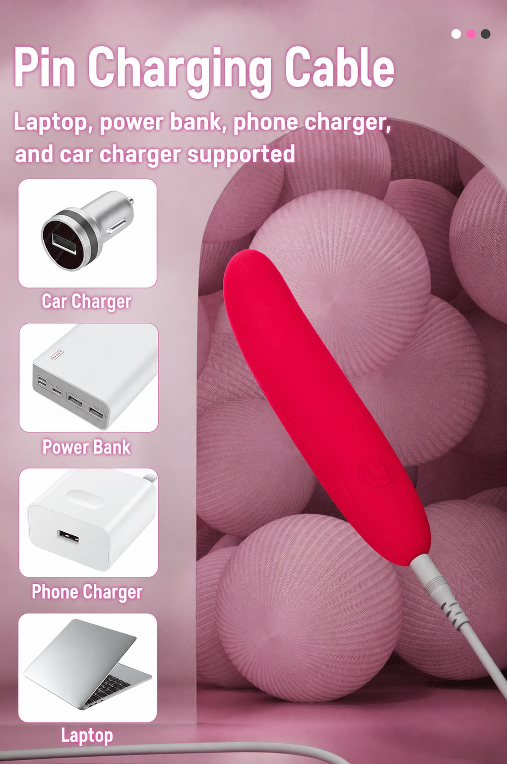 Curved G-Spot Vibrator – Slim Silicone Wand with 10 Modes, Rechargeable & IPX7 Waterproof for Beginners & Couples