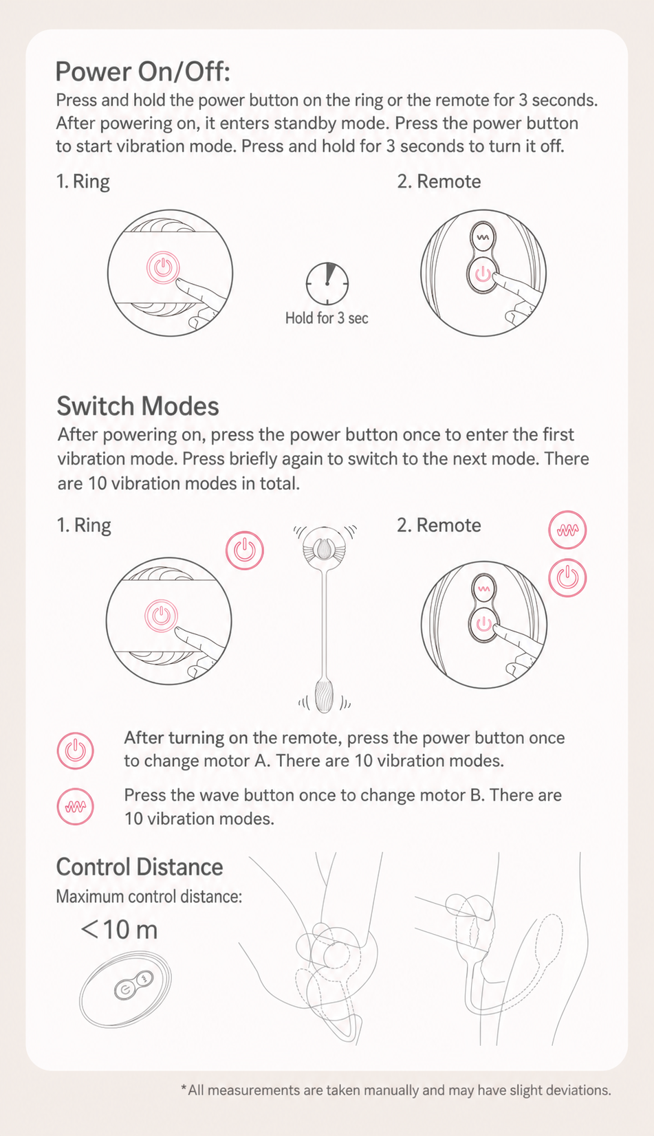 Remote-Control Vibrating Cock Ring with Flexible Tail & Vibrating Bullet – 10 Modes, Rechargeable, IPX7 Waterproof Silicone for Couples