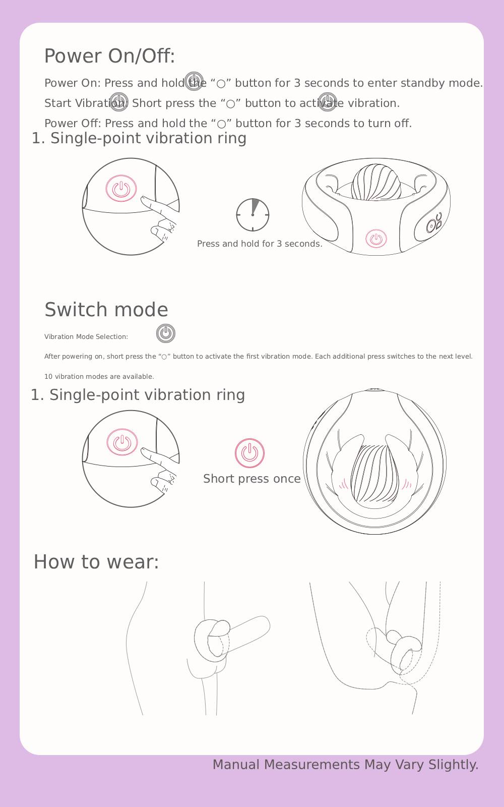 Dual-Ring Vibrating Cock Ring for Couples – 10 Modes, Rechargeable & IPX7 Waterproof Silicone with Clitoral Stimulator