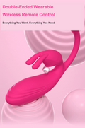 SANSUNNY Double-Ended Wireless Remote Control Massager – Rechargeable Waterproof Wellness Device