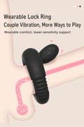 Vibrating Cock Ring with Detachable Bullet – Stretchy Silicone Ring, 10 Modes, Rechargeable & IPX7 Waterproof for Couples