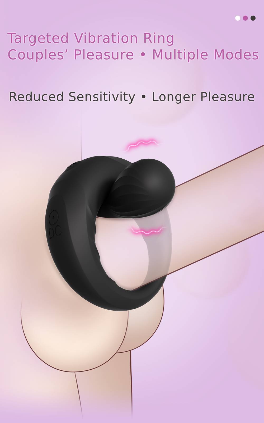 Dual-Ring Vibrating Cock Ring for Couples – 10 Modes, Rechargeable & IPX7 Waterproof Silicone with Clitoral Stimulator