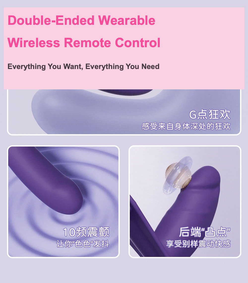 SANSUNNY Dual Head Rechargeable Personal Massager – 10 Vibration Modes Waterproof Wellness Device