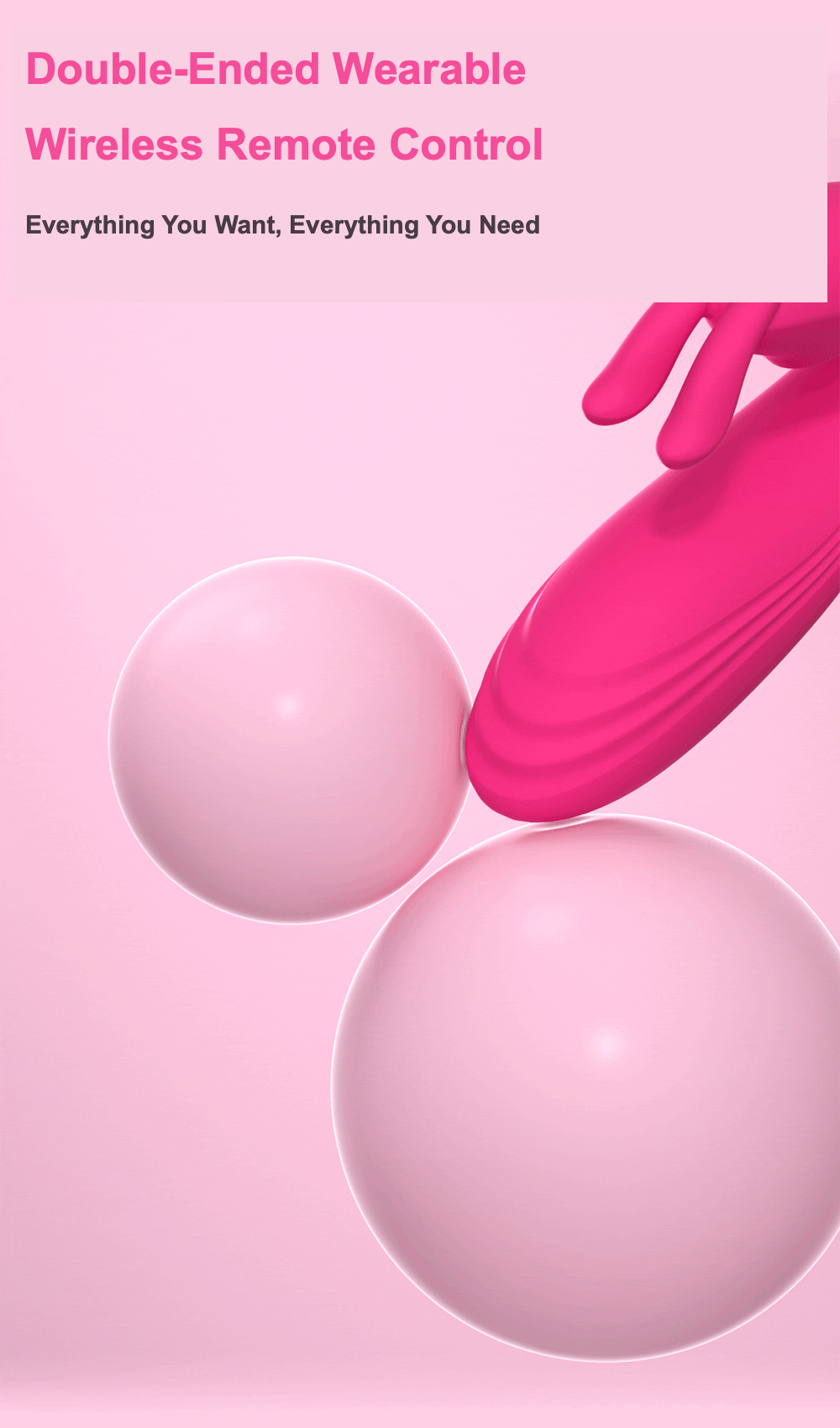 SANSUNNY Double-Ended Wireless Remote Control Massager – Rechargeable Waterproof Wellness Device