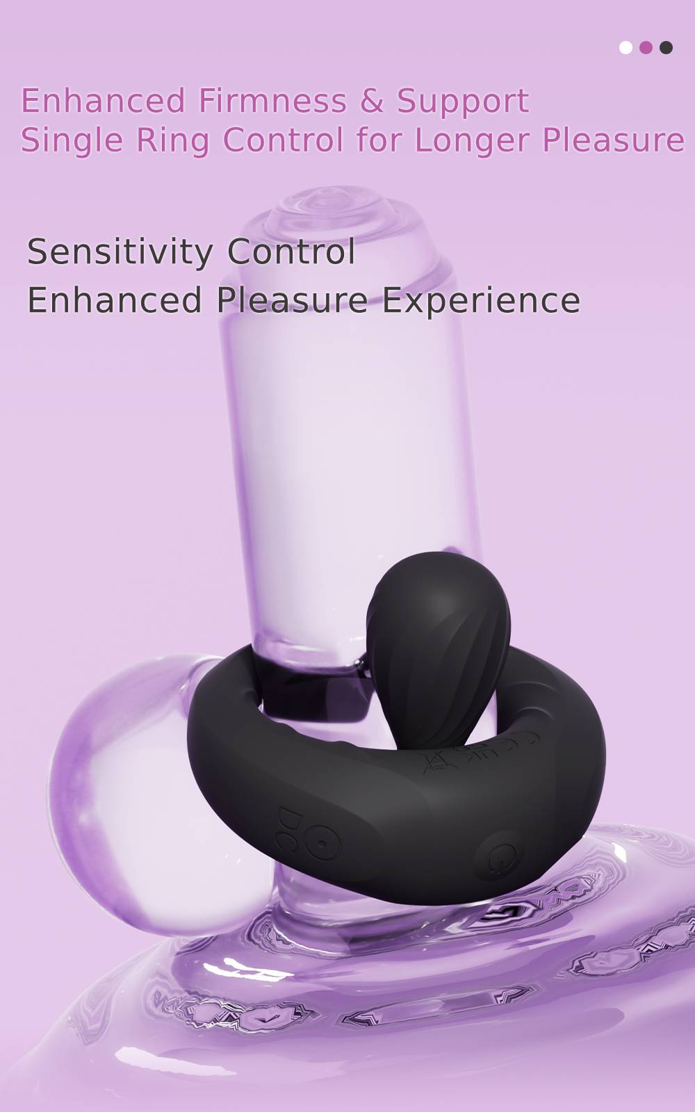 Dual-Ring Vibrating Cock Ring for Couples – 10 Modes, Rechargeable & IPX7 Waterproof Silicone with Clitoral Stimulator