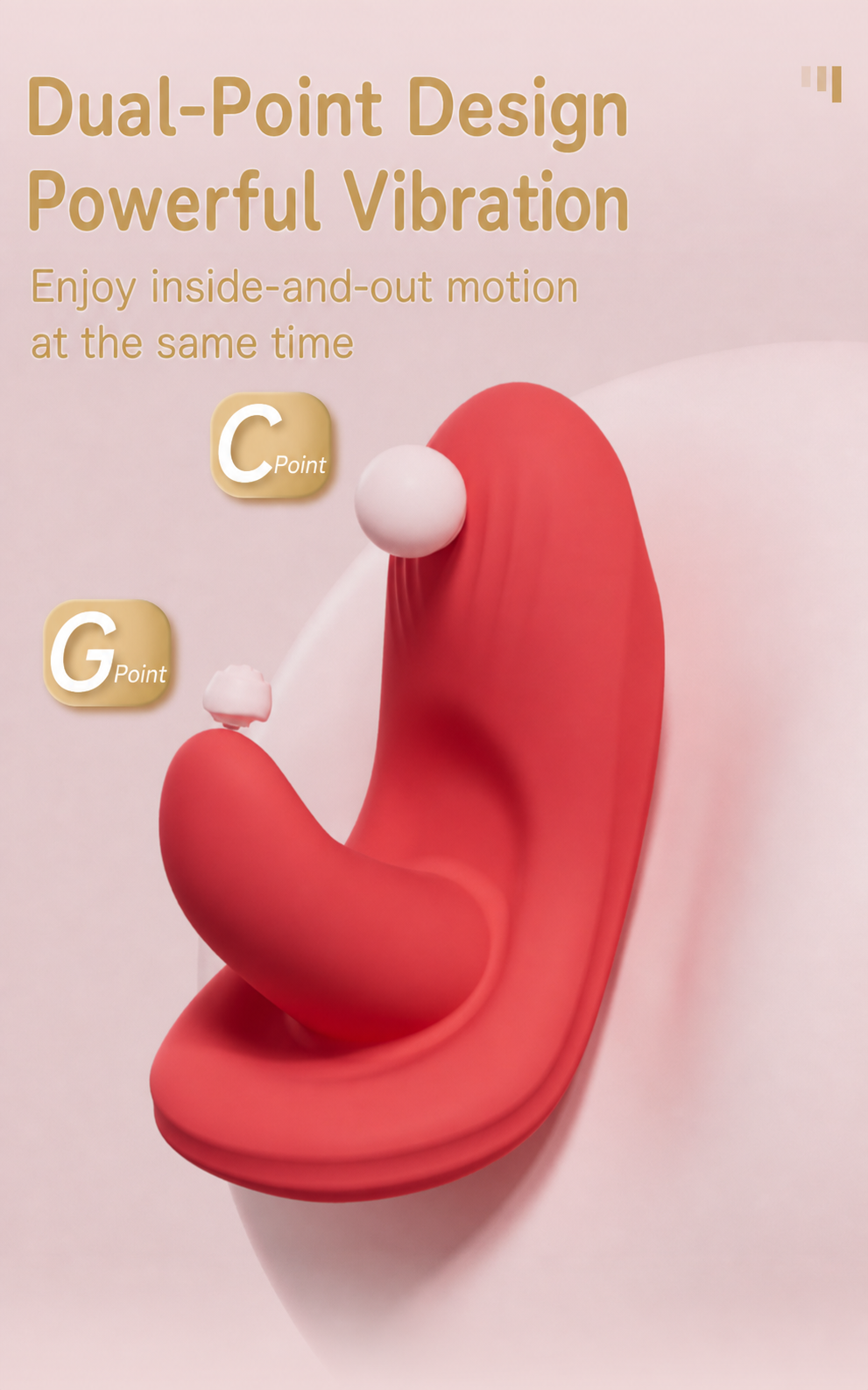 Wearable Dual-Stimulation Vibrator with Wireless Remote – G-Spot & Clitoral, 10 Modes, Rechargeable, IPX7 Waterproof Silicone