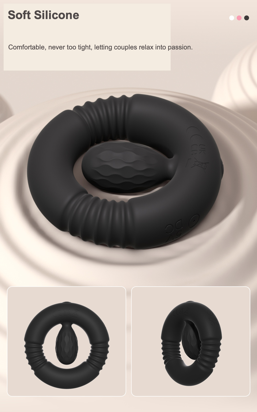 Vibrating Cock Ring with Detachable Bullet – Stretchy Silicone Ring, 10 Modes, Rechargeable & IPX7 Waterproof for Couples