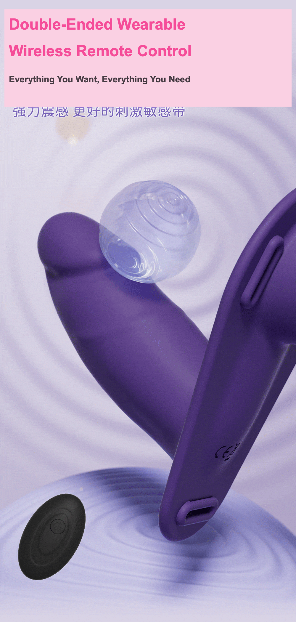 SANSUNNY Dual Head Rechargeable Personal Massager – 10 Vibration Modes Waterproof Wellness Device