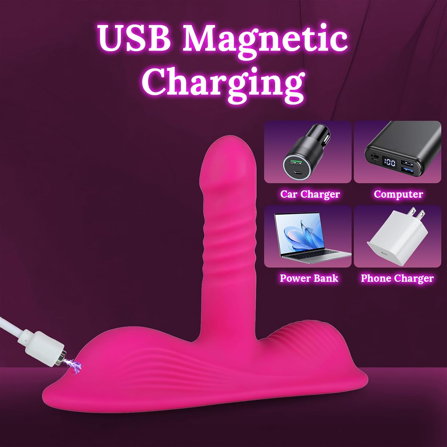 Riding Grinding Thrusting Dildo Vibrator - Remote Control Sex Grinders with 10 Thrusts & Vibrations for Clit Perineum G Spot Stimulation, Women Female Sex Toy Adult Toys & Games Sex Machine Dildos