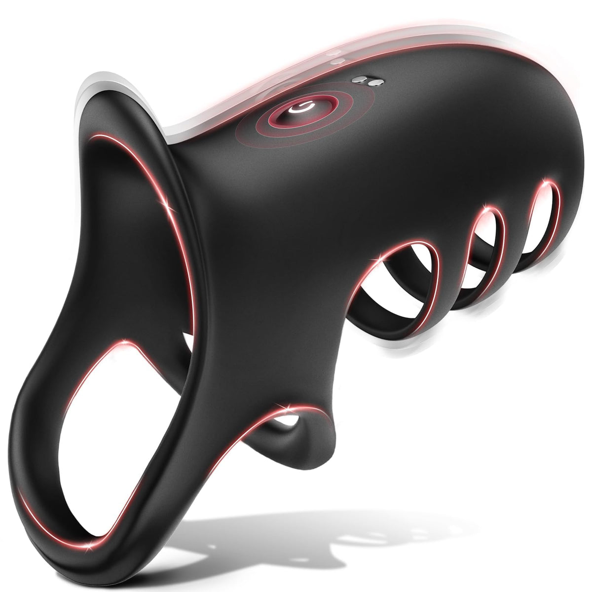 Vibrating Cock Ring Sex Toys for Men - Penis Ring Vibrator with 10 Vibrations, Adult Male Sex Toy for Longer Harder Stronger, Double Penis Vibrators, Male Adult Sex Toys