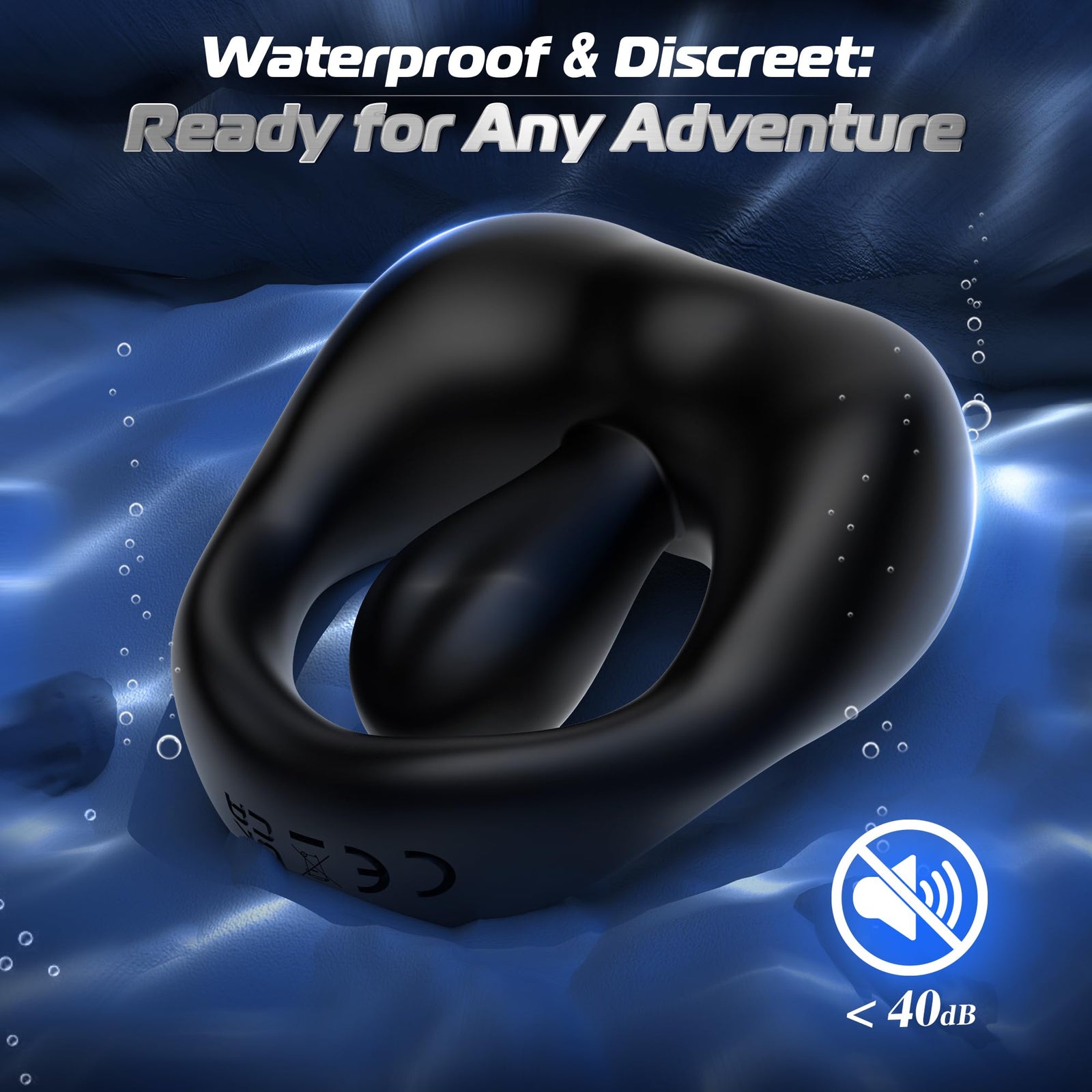 Vibrating Cock Ring Sex Toys for Men - Penis Ring Vibrator with 10 Vibrations, Adult Male Sex Toy for Longer Harder Stronger, Double Penis Vibrators, Male Adult Sex Toys