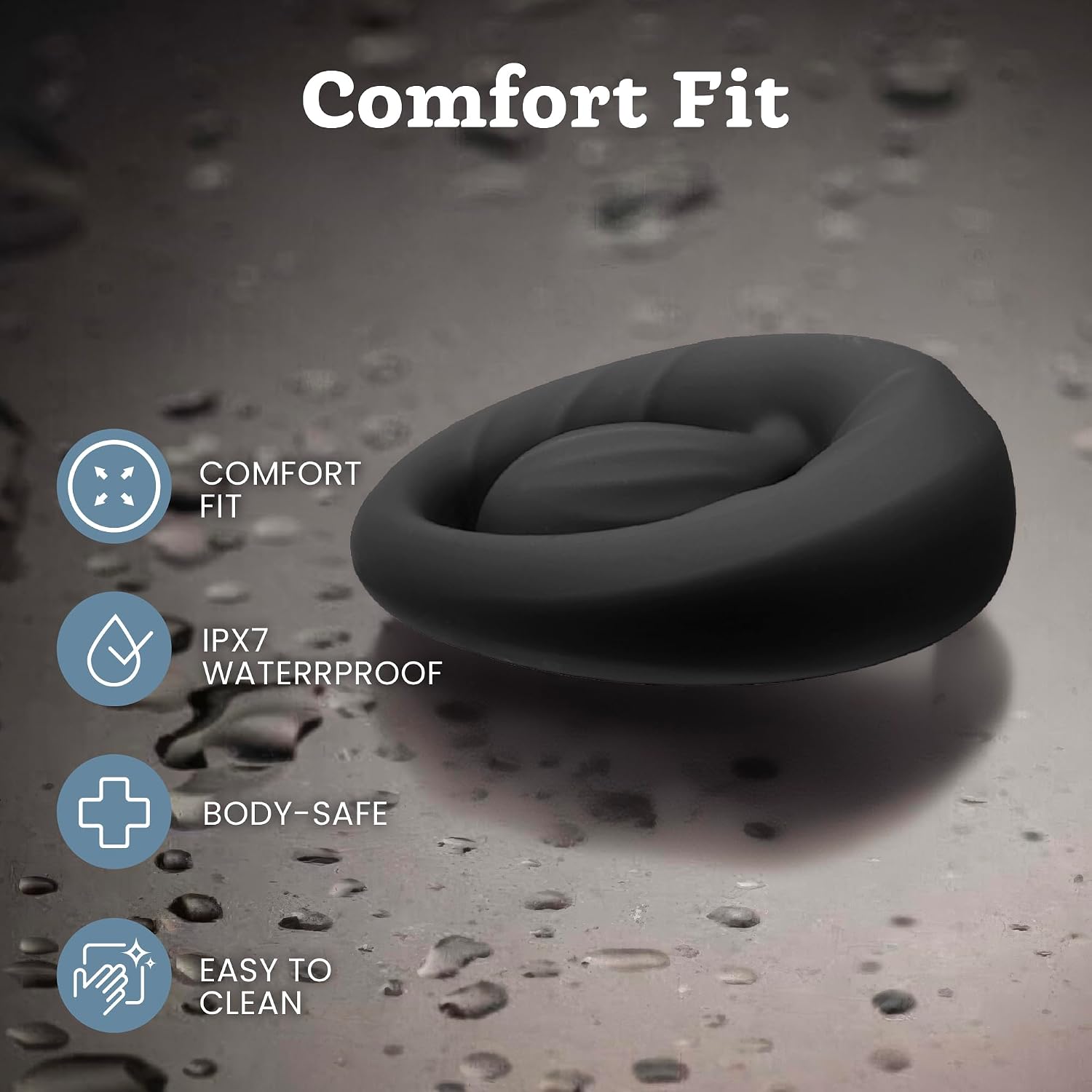 Vibrating Cock Ring for Men - 10 Modes w/Dynamic Pleasure Orb