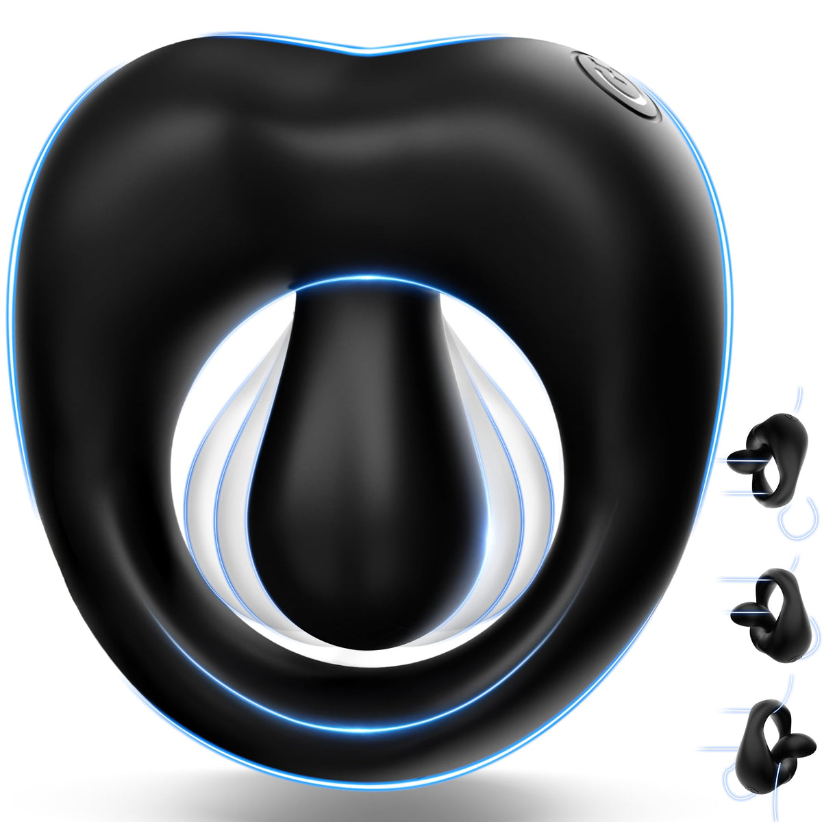 Vibrating Cock Ring Sex Toys for Men - Penis Ring Vibrator with 10 Vibrations, Adult Male Sex Toy for Longer Harder Stronger, Double Penis Vibrators, Male Adult Sex Toys