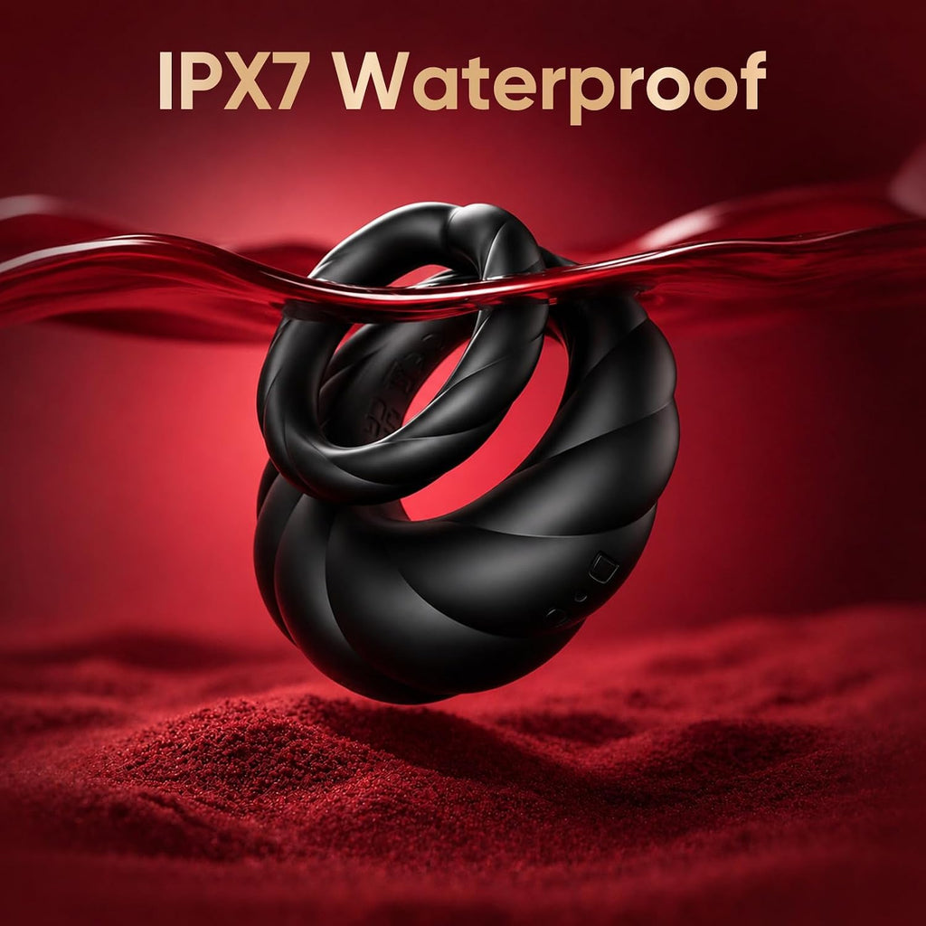 Vibrating Cock Ring Sex Toys for Men - Penis Ring Vibrator with 10 Vibrations, Adult Male Sex Toy for Longer Harder Stronger, Double Penis Vibrators, Male Adult Sex Toys
