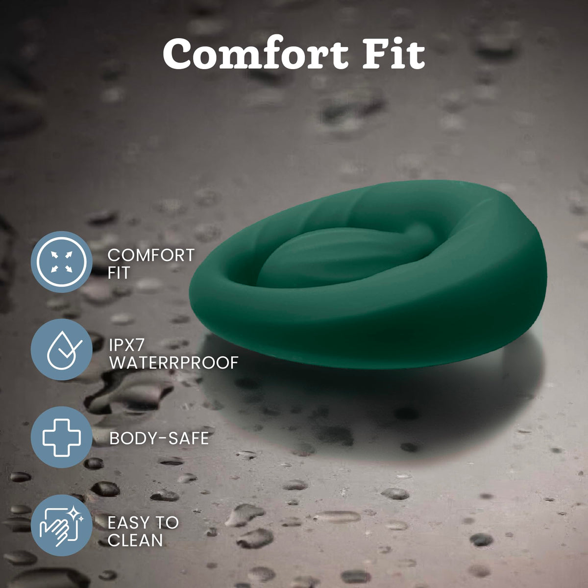 Vibrating Cock Ring for Men - 10 Modes w/Dynamic Pleasure Orb