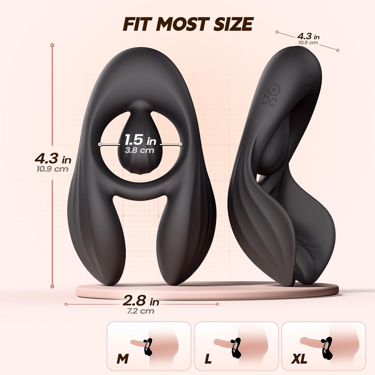 Vibrating Cock Ring Male Sex Toys – Couples Sex Toys for Clitoris & Testicle Stimulation, Penis Ring Adult Toys for Men 3 Motors & 10 Vibrations, Remote Dual Testicle Vibrator Male Sex Toy for Men