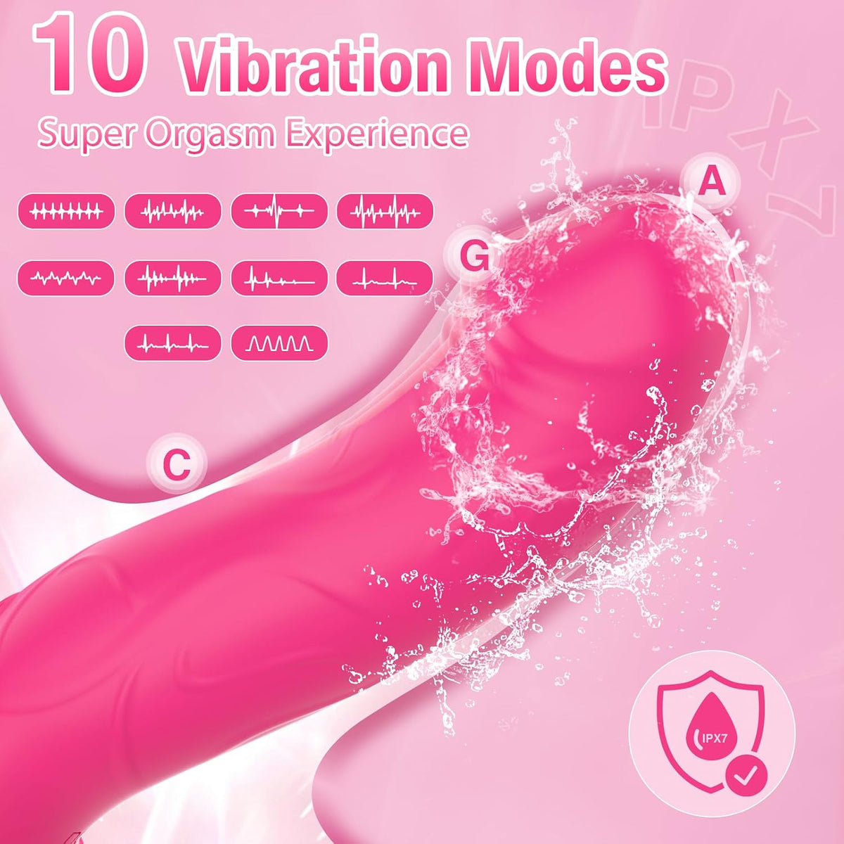 Strap On Dildo Vibrator Lesbian Fetish Sex Toys Strap on Harness Wearable Dildos with 10 Vibration Modes for G-Spot & Anal Stimulation,Removable Suction Cup for Women, Men & Couples