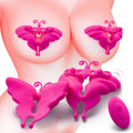 Vibrating Nipple Clamps with Remote Control - Sex Toys Nipple Toy with 10 Vibration Modes, Adjustable Butterfly Design, Lightweight and Portable Nipple Vibrator for Women and Couples
