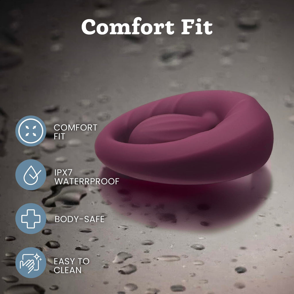 Vibrating Cock Ring for Men - 10 Modes w/Dynamic Pleasure Orb