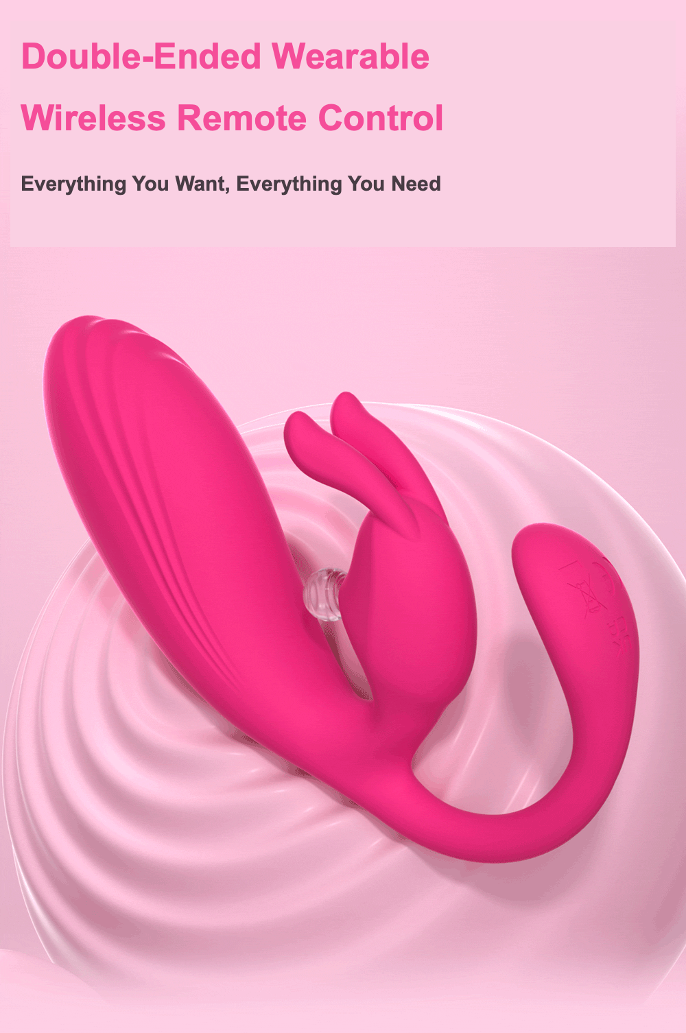 SANSUNNY Double-Ended Wireless Remote Control Massager – Rechargeable Waterproof Wellness Device