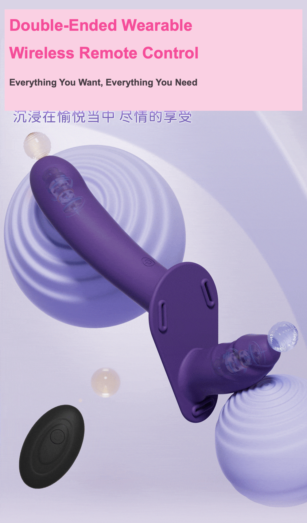 SANSUNNY Dual Head Rechargeable Personal Massager – 10 Vibration Modes Waterproof Wellness Device