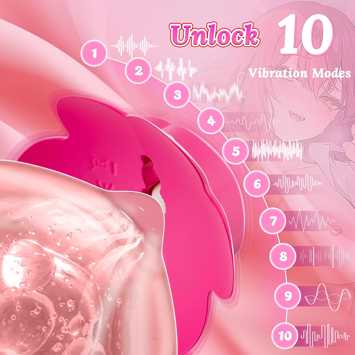 SanFunny Nipple Toys Vibrator for Women, Vibrating Nipple Clamps Adult Toys with 10 Vibration Modes, Remote Controlled Nipple Toy Women Sex Toys, Adjustable & Wearable Nipple Vibrator for Women's Orgasm