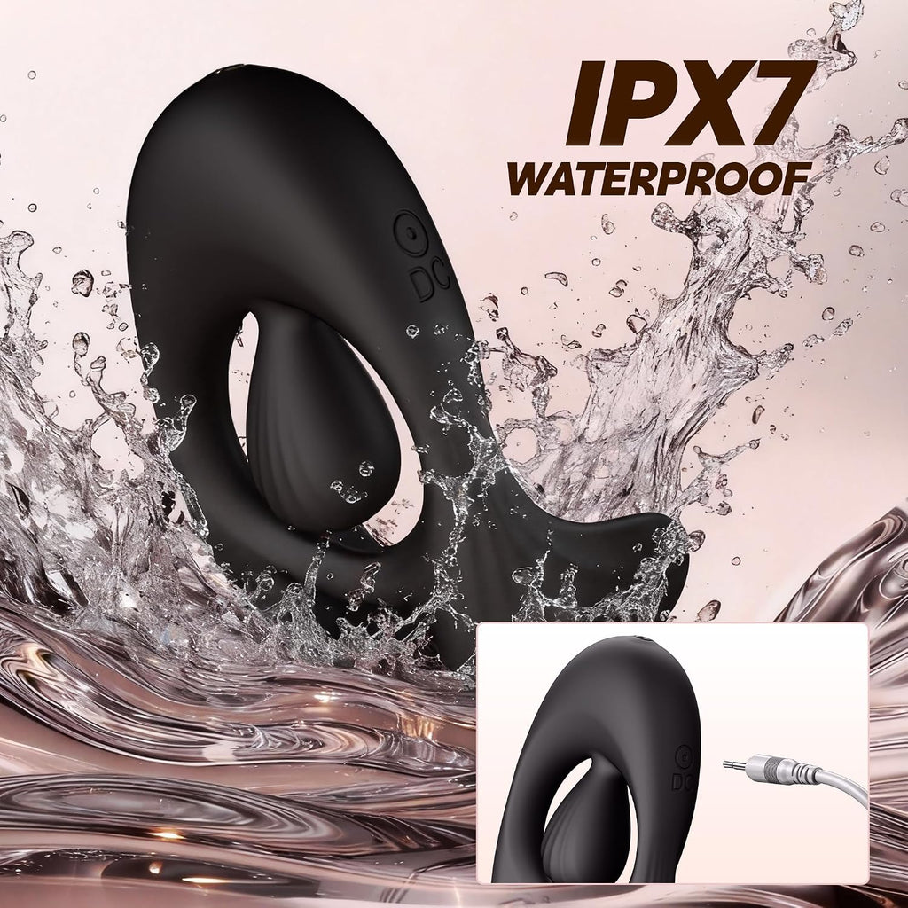 Vibrating Cock Ring Male Sex Toys – Couples Sex Toys for Clitoris & Testicle Stimulation, Penis Ring Adult Toys for Men 3 Motors & 10 Vibrations, Remote Dual Testicle Vibrator Male Sex Toy for Men