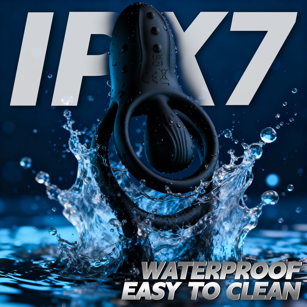 Vibrating Cock Ring Male Sex Toys – Couples Sex Toys for Clitoris & Testicle Stimulation, Penis Ring Adult Toys for Men 3 Motors & 10 Vibrations, Remote Dual Testicle Vibrator Male Sex Toy for Men